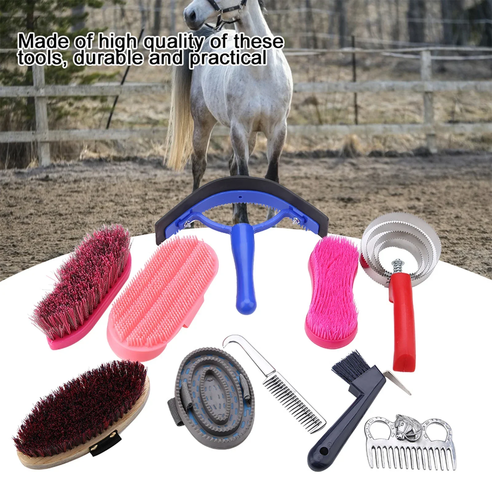 Grooming Kit Horse - Kit de cuidado de caballos, cepillo