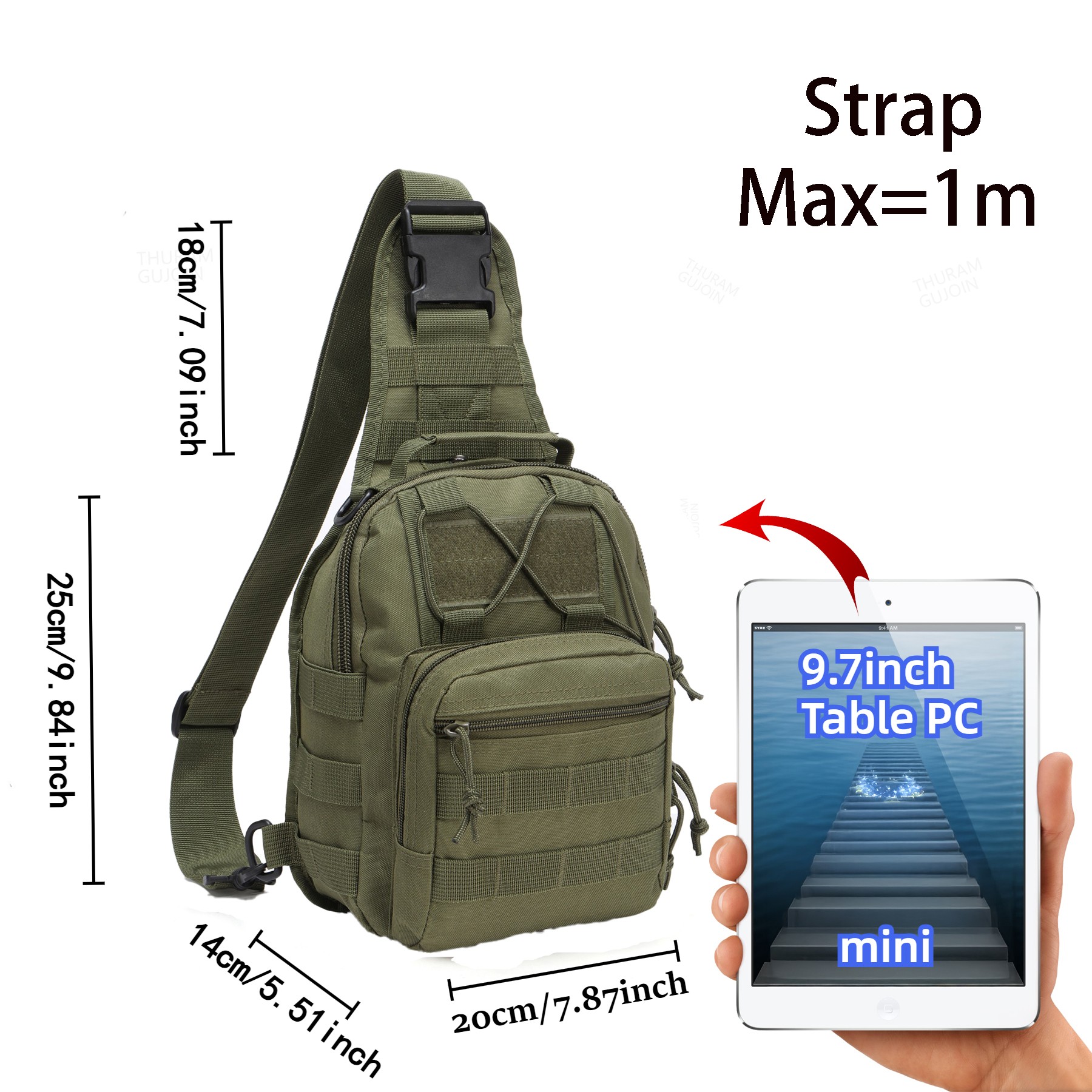 THURAM Mochila táctica para ex - Outdoor Sport Backpack reseña y precio