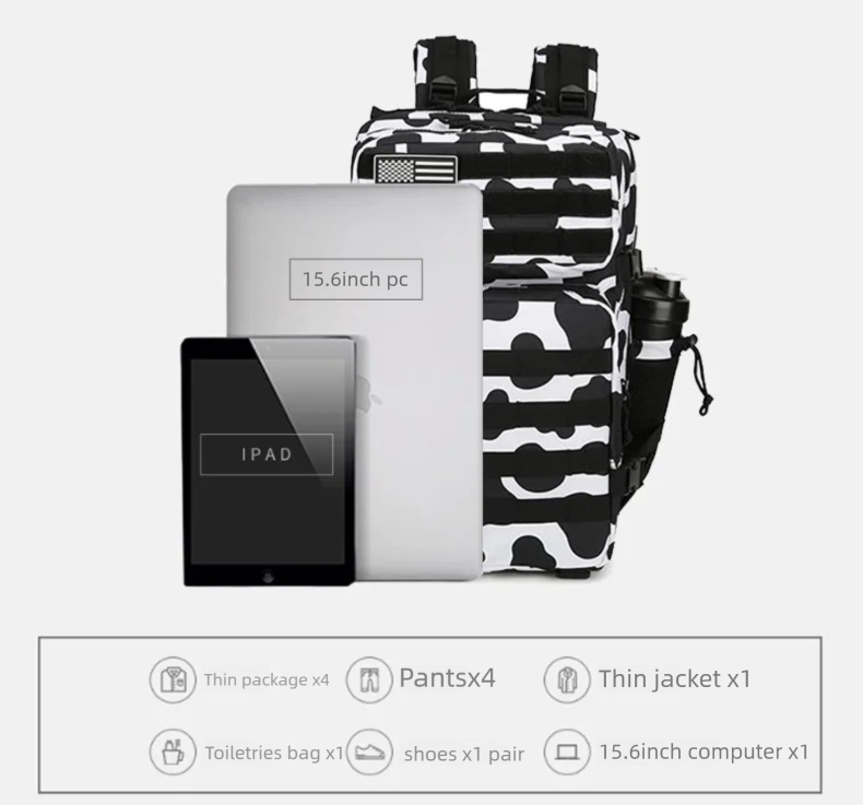 Mochila Táctica de 45L/35L/25L - Outdoor Sport Backpack reseña y precio